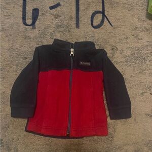 Columbia Black and Red Fleece Jacket
